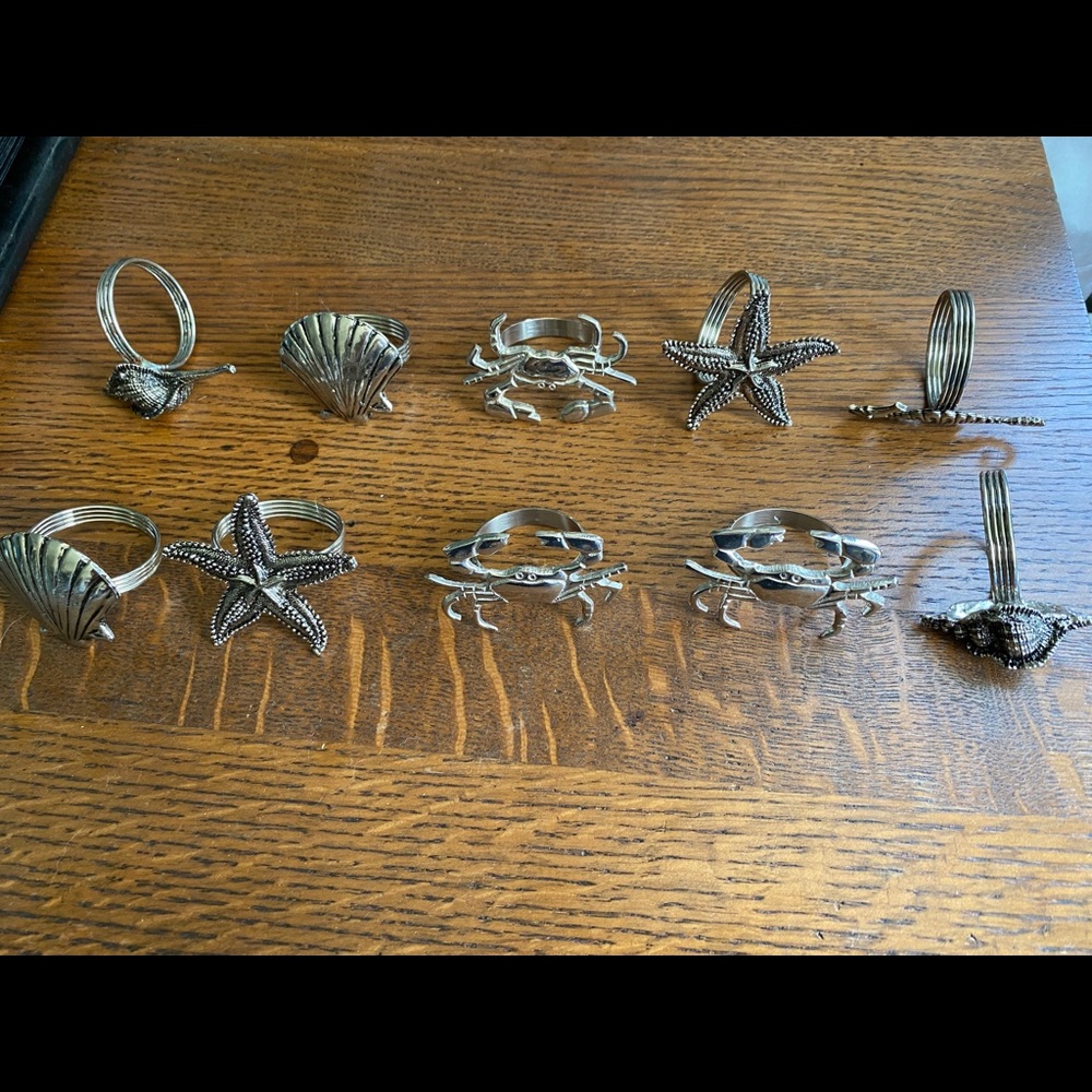 Nautical napkin rings - metal